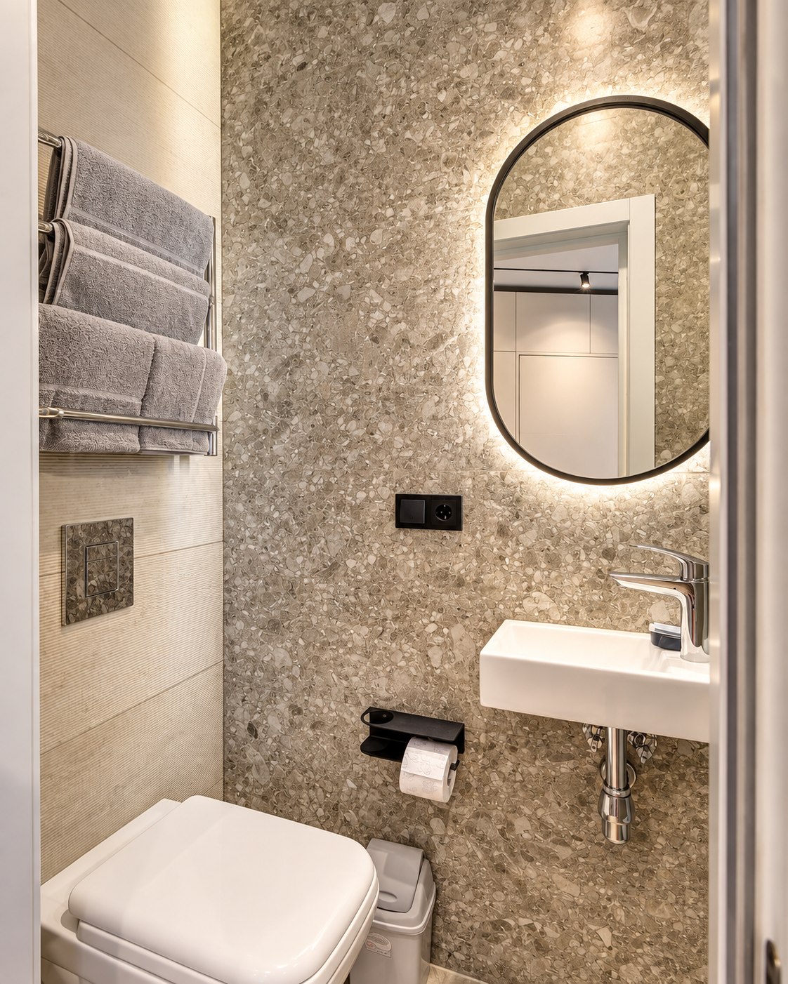 Санузел студии 17,8 м² — Sochi Rent Apart, Сочи